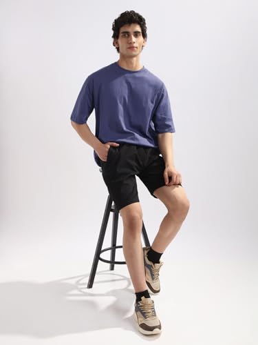 Image of Nobero 100% Cotton Oversized T Shirts for Men Stylish | Oversized Fit | Solid T Shirts for Men 180 GSM Combed Cotton | Round Neck Half Sleeve