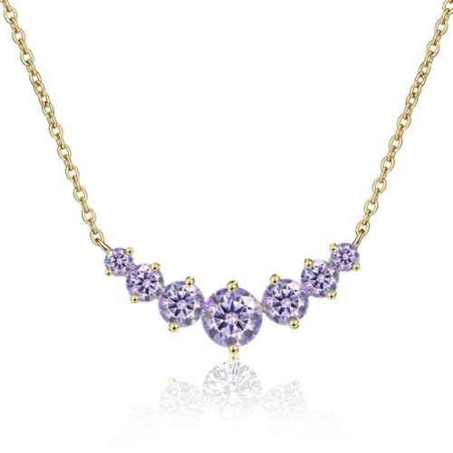 Collier Moissanite 2,8 CT pour femme pendentif rond couleur D