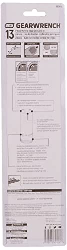 GEARWRENCH Conjunto de soquetes profundos, 13 peças, 6 mm (1/4