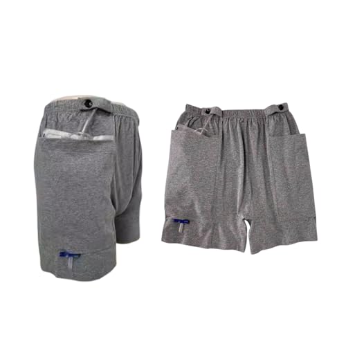 Short de poche de drainage pour stomie Lmaray gris taille M avec poches discretes