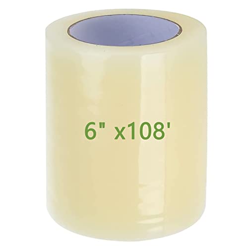 6" X108' Greenhouse Tape, Greenhouse Repair Tape, Heavy Duty Plastic 6 Mil Repair Farm Supply To Repair Rip Clear Poly Film Sheeting Permanent Resistant Uv Polyethylene Patch Repair Kit Reinforced #TOP6