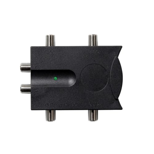 Rtauhife Amplificador de TV Bidireccional, Amplificador de Señal de Antena de TV de 2 Entradas con Divisor de Señal de TV de Bajo Ruido de 4 Salidas