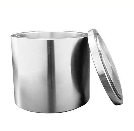 1pc 304 Stainless Steel Ball Grinding Jar for Planetary Ball Mill - Cylindrical Devise with Lid and Sealing Ring(500ml)