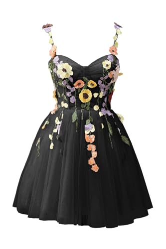 slim fit dress slacks Hope 3D Floral Applique Mini Dress | Made-To-Order main image 0