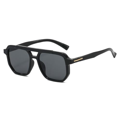 Lunettes de soleil noires oversize MUTYNE à double pont chic