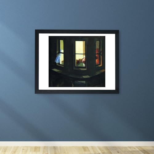 Affiche encadrée Edward Hopper Night Windows par Spiffing Prints grand format