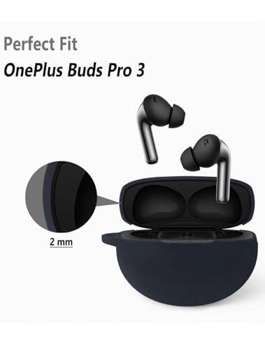 Image of Hamper Silicone Case Cover Compatible for OnePlus Nord Buds 3 | 3 Pro (Black)