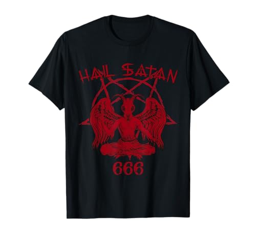 Satan m'aime Hail Satan Devil 666 Saying T-Shirt