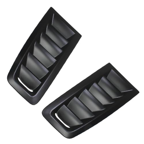 Unomor 2Pcs Matte Hood Side Vent Decoration Stickers for Car Refit Supply Car Vent Air Flow Sticker Automotive Exterior Accessories