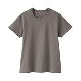 無印良品 婦人 涼感汗じみしにくいクルーネック半袖Tシャツ レディース BB2WTA6S チャコールグレー XL