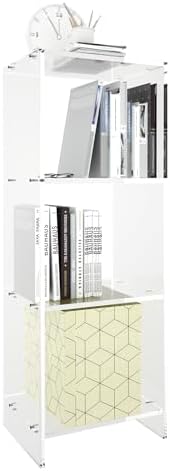 Amazon.com: KSacry Acrylic CLear Bookshelf Bookcase, Small Cube ...