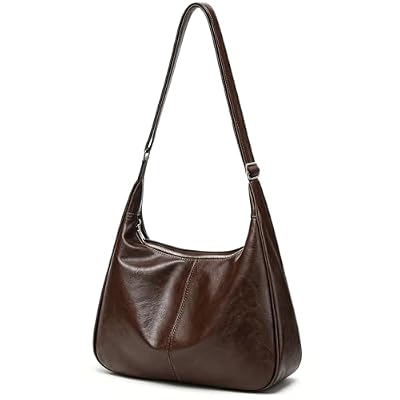 Mabecol Borsa Donna Media Tracolla Hobo Spalla Mano PU Marrone