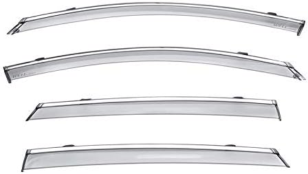WellVisors Window Visors Wind Deflectors Compatible with Kia 2016-2020 Optima with Chrome Trim Rain Guards 3-847KA014