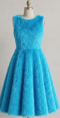 Image of Prokart Soft Faux Fur Fabric Cloth - 60 Inch Wide Pana | Fur Fabric Decorative Cloth for Crafting Soft Toys, Fancy Dress, Baby Photoshoot, Wedding Mandap & Party Decor (Blue, 2 Mtr)