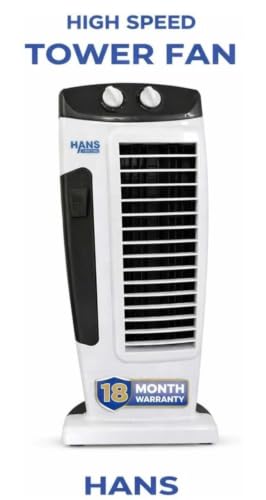 Image of Personal Air Cooler Tower White & Black Manual Rotary Knobs