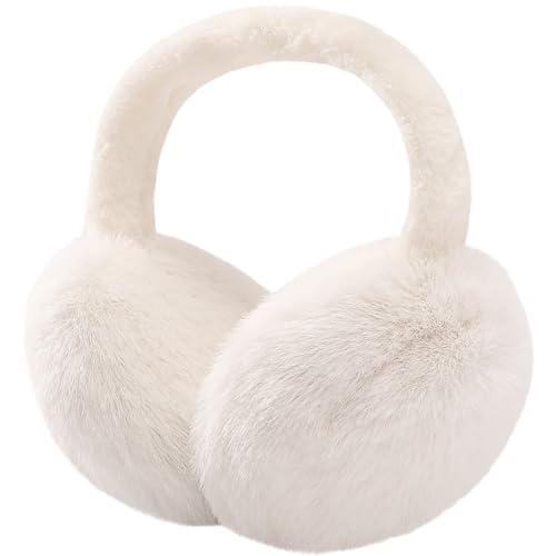coclothy Winter Ear muffs Faux Fur Warm Earmuffs Cute Foldable Ear Covers for Cold Weather
