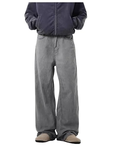 Men's Y2K Jeans Vintage Baggy Jean Pants Grunge Aesthetic Skater Pants Streetwear Relaxed Fit Jeans Trousers