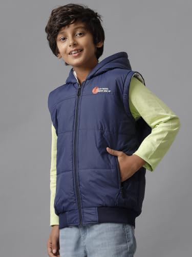 Image of Under Fourteen Only Boys Winter Jacket, Full Sleeve,Sleeveless Quilted Puffer Jacket with Front Closure, Casual Warm Jacket for Kids, Lightweight Winterwear for School, Outdoor Play and Travel