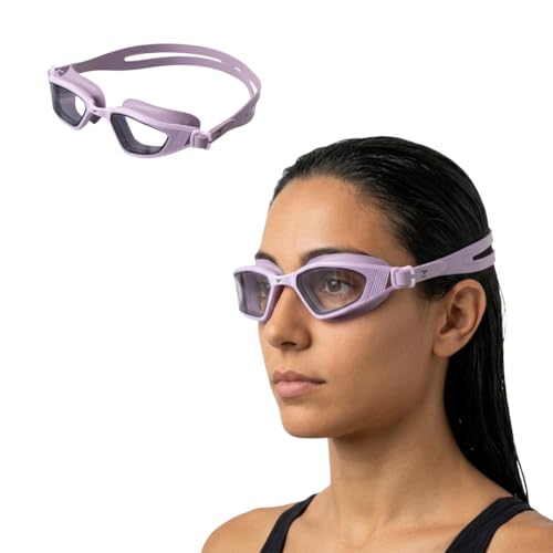 Image of AquaElite Ultra Wide High Clarity Swimming Goggles for Men & Women| Lab tested by Experts | Dual Anti Fog Tech with UV Protection 400 | Polycarbonate Lens with Adjustable Silicone Strap - Purple
