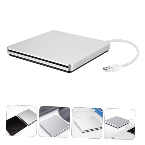 Lecteur DVD Externe Compact et Léger Finition Gris Argenté