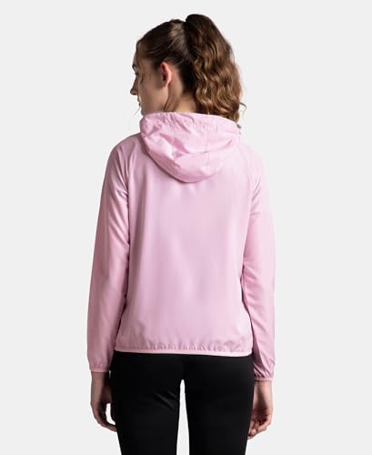 Image of Jockey MW50 Women's Microfiber Fabric Relaxed Fit Raglan Styled Water Resistant Hoodie Jacket with Stay Dry Treatment