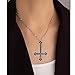 Upside Down Cross Necklace Victorian Ornate Cross Necklace Gothic Satanic Jewelry Wealth Money Lucky Charm Safety Talisman Chain Necklace (pattern inverted cross)