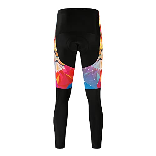 Calças de ciclismo masculinas acolchoadas longas leggings de compressão para bicicleta MTB leggings
