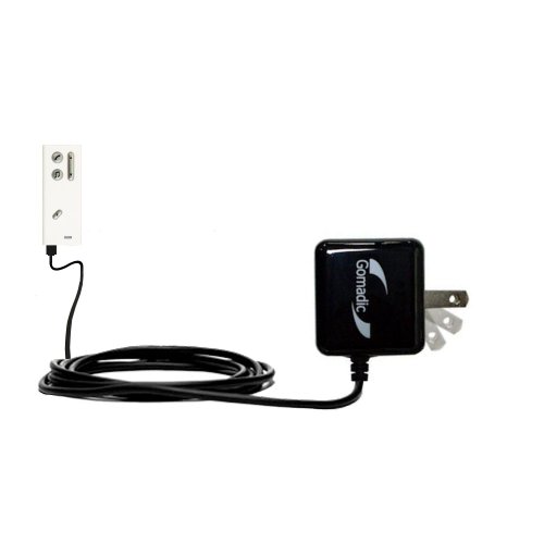 Gomadic Intelligent Compact AC Home Wall Charger Suitable for The Oticon Streamer Pro - High Output Power with a Convenient, Foldable Plug Design - Uses TipExchange Technology