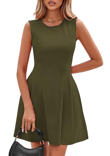 Image of PRETTYGARDEN Summer Dresses for Women 2026 Elegant Classy Spring A Line Business Casual Work Graduation Cocktail Short Dress