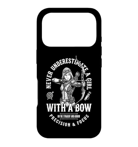 Never Underestimate A Girl With A Bow �A�[�`�F���[�A�[�`���[ �X�}�z�P�[�X iPhone 17 Pro �p