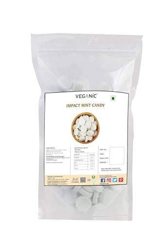 Veganic Impact Mint | Chewy Candies | Assorted flavor Fresh Breath | Extra Strong Peppermint Goli | Medium (400 GMs)