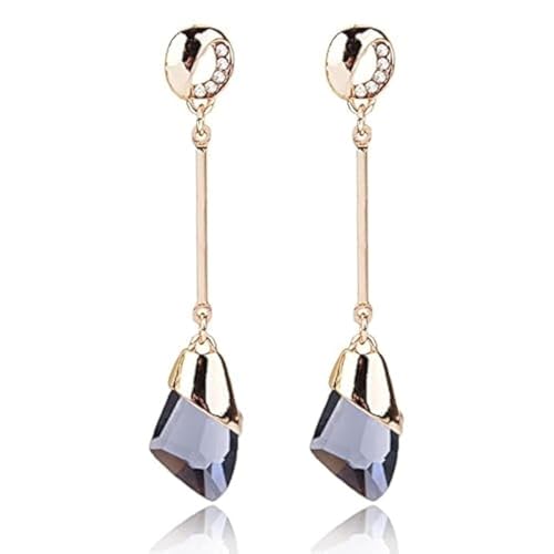 Shining Diva Fashion AAA Quality 18k Gold Plated Crystal Earrings For Women & Girls