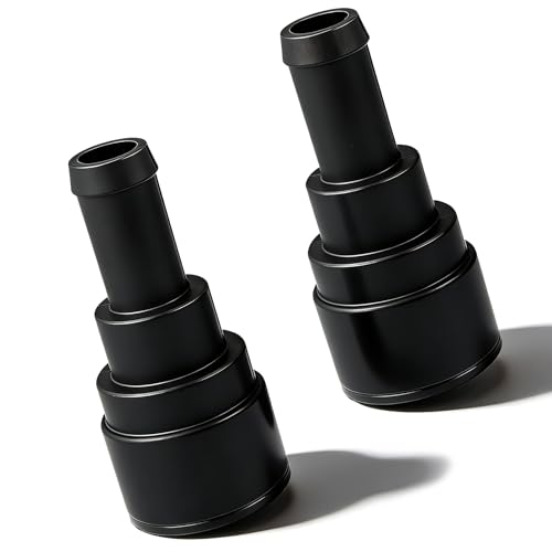 Fiknonk 2 PCS Automotive Heater Hose Fittings, PA66 Plastic Coolant Connector Replacement, OEM 15032062 15151873 15151875, Compatible with Buick GMC Chevrolet Ford Lincoln (Black)