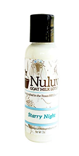 Nuluv Goat Milk Body Lotion, Made in USA - Nourishing, Soothing and Softening for Healthy, Happy Skin (Travel Size, Starry Night)