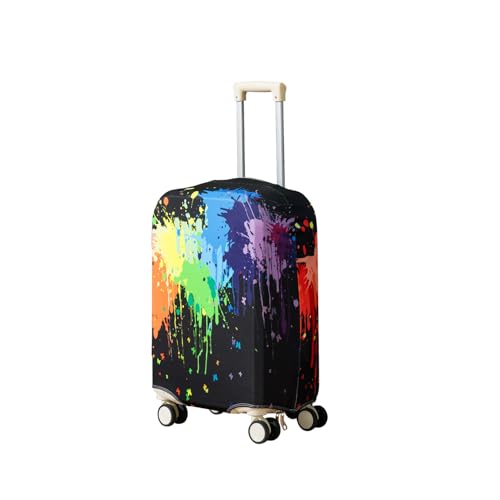 Image of HOKIPO Suitcase Covers for Trolley Suitcase, 220gsm Durable and Washable, Small (18-19inch) - Color Drip (AR-6343-D5)