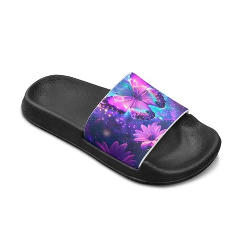 Image of Boy & Girls Slide Sandals Kids Shower Shoes Non Slip Summer Slippers Beach Sandals