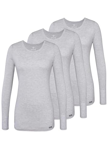 Adar Underscrubs for Women 3 Pack - Long Sleeve Underscrub Comfort Tee