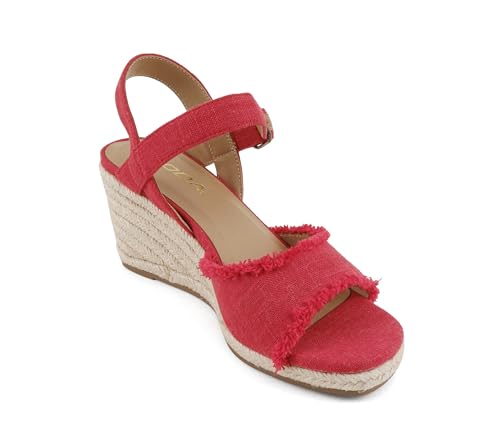 Soda Arnold ~ Women Square Toe Frayed Linen Espadrille Wedge Sandal4