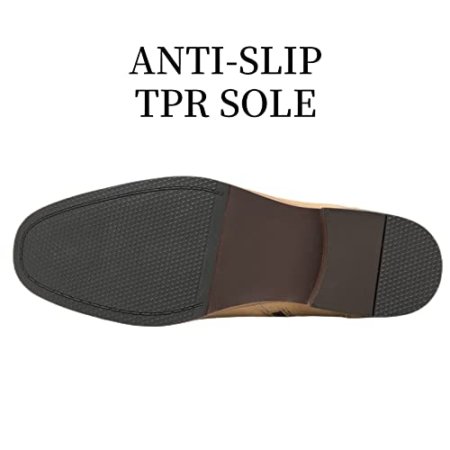 Camel Chelsea Boots Men Dress Boots With Zipper Casual Men's Suede Chelsea Ankle Boots #TOP4