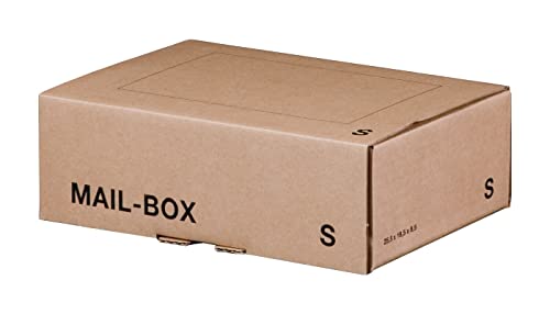 Mail-Box Versandschachtel verschiedene Größen von S - XL - Braun, Weiß, Gelb - Versandkarton 40 Stück (S - 249x175x79mm, braun) Cover
