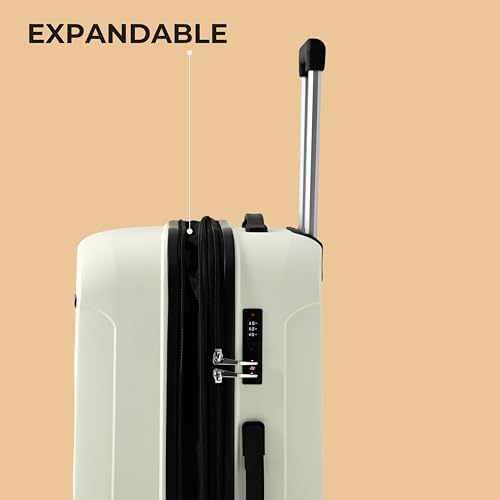 Image of CAGE 8 Wheels Trolley Bag Hard Case Polypropylene 360 Degree Wheeling System Luggage, Trolley Bags for Travel, Suitcase for Travel (Ink Ginger, Cabin | 55 Cm | Small)