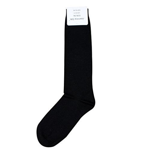 Jasmine Silk pour homme Luxe 100% soie Long Chaussettes Chaussettes de soirée Chaussettes thermiques Noir Cover