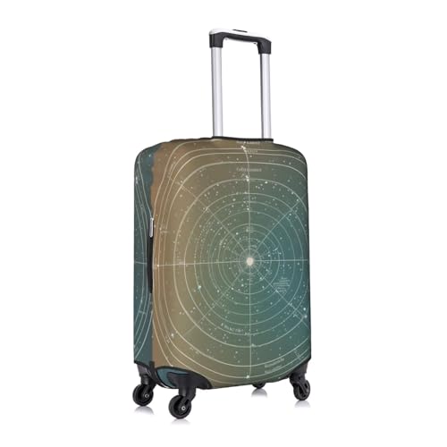 Stylish Suitcases Protector Cover,Elastic Luggage Cover with Star Constellation Map Print Fit 18-32 In2