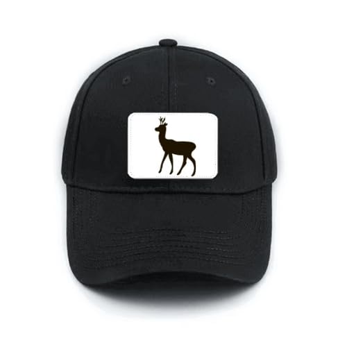 Casquette baseball noire chevreuil idéale pour vos randonnées et sorties nature en forêt