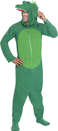 Smiffy's Men's Crocodile Costume All In One with Hood