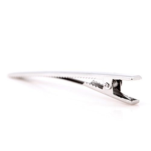 Haodeba 20 Pcs Premium Sturdy Stainless Steel Alligator Hair Clips Hair Pins Silver 8Cm/3 Inch #TOP3