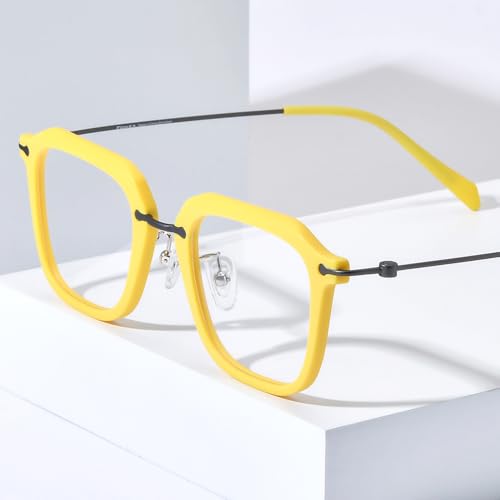 Image of FONEX Acetate Titanium Glasses Frame Men 2024 New Square Eyeglasses Spectacles Eyewear F85843