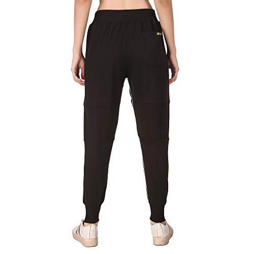 Image of UZARUS Women's Cotton Slim Fit Joggers Track Pants with 2 Zippered Pockets