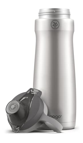 Image of Pogo Vacuum Insulated Stainless Steel Water Bottle with Leak Proof Chug Lid and Silicone Carry Loop - 26oz