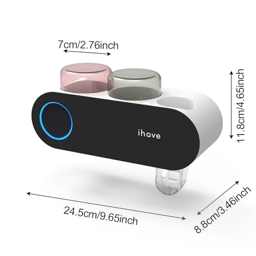 iHave Toothbrush Holder for Bathroom, UV Toothbrush Sanitizer and Holder Smart Home Bathroom Accessories, 2 Cups Electric Toothbrush Holder Wall Mounted with Toothpaste Dispenser Bathroom Decor - Cosy Home Interiors iHave Toothbrush Holder for Bathroom, UV Toothbrush Sanitizer and Holder Smart Home Bathroom Accessories, 2 Cups Electric Toothbrush Holder Wall Mounted with Toothpaste Dispenser Bathroom Decor - Image 6